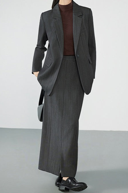 Classic Peak Lapel Blazer